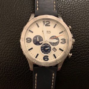 NATE CHRONOGRAPH BLUE LEATHER WATCH